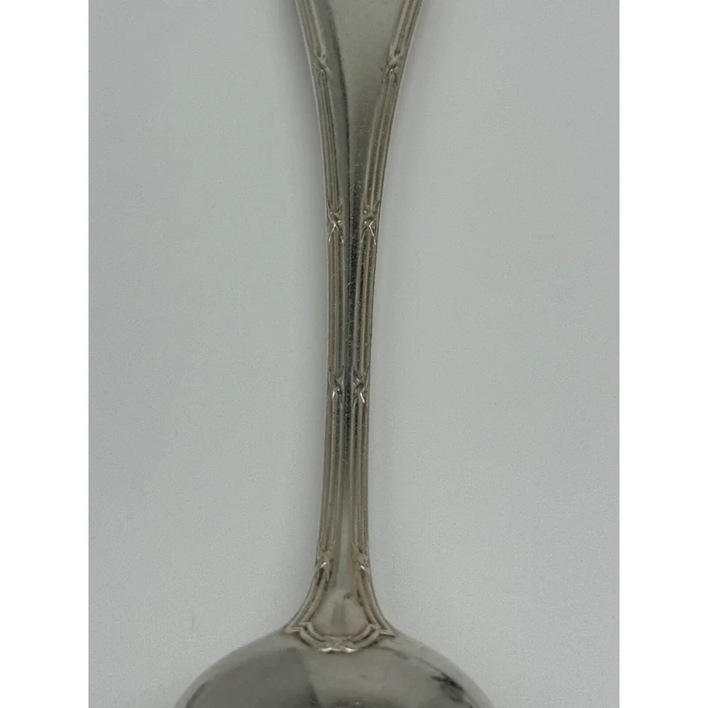 Vintage Christofle Rubans Silverplate European Place Oval Soup Spoon‎ 8 1/8